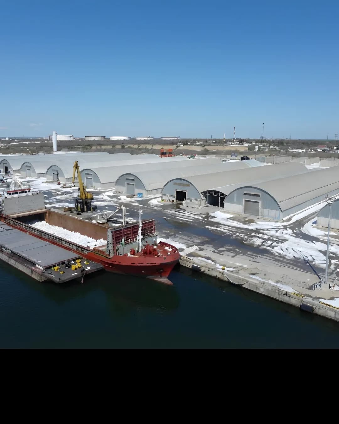 River barges at Port Midia
