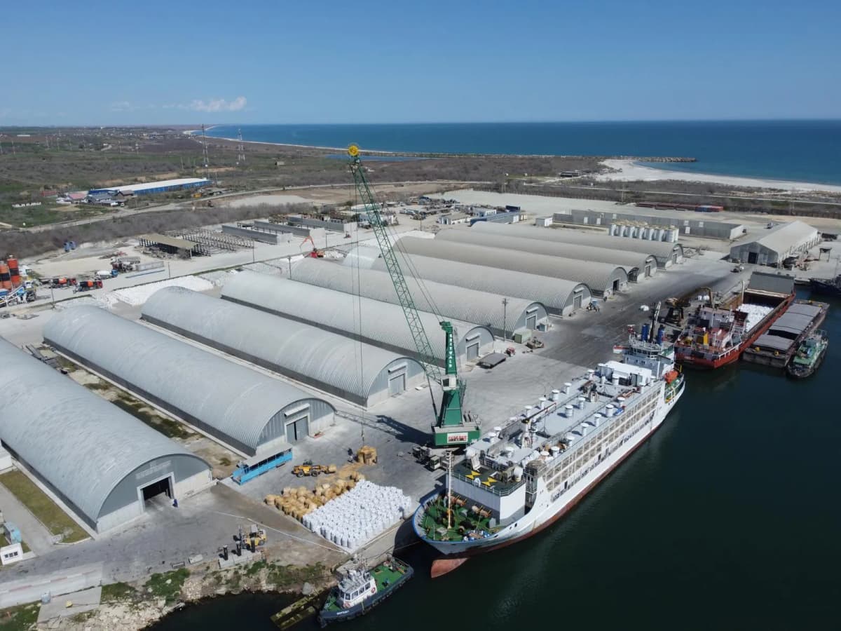 Storage facilities aerial view
